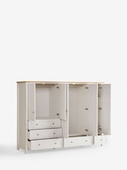 Chalk Malvern Statement Oak Effect 5 Door, 5 Drawer Wardrobe - Image 10 of 13
