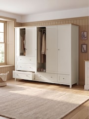 Chalk Malvern Statement Oak Effect 5 Door, 5 Drawer Wardrobe - Image 3 of 13