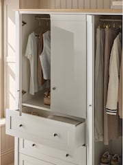 Chalk Malvern Statement Oak Effect 5 Door, 5 Drawer Wardrobe - Image 4 of 13