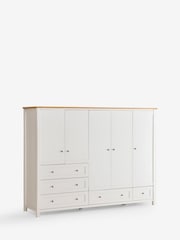 Chalk Malvern Statement Oak Effect 5 Door, 5 Drawer Wardrobe - Image 9 of 13