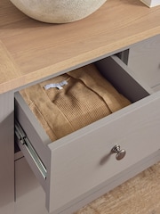Dove Grey Malvern Paint Effect 4 Drawer Bedside Table - Image 3 of 7