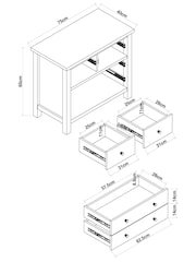 Dove Grey Malvern Paint Effect 4 Drawer Bedside Table - Image 4 of 7