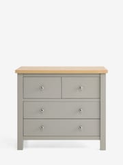 Dove Grey Malvern Paint Effect 4 Drawer Bedside Table - Image 5 of 7