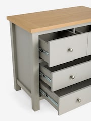 Dove Grey Malvern Paint Effect 4 Drawer Bedside Table - Image 7 of 7