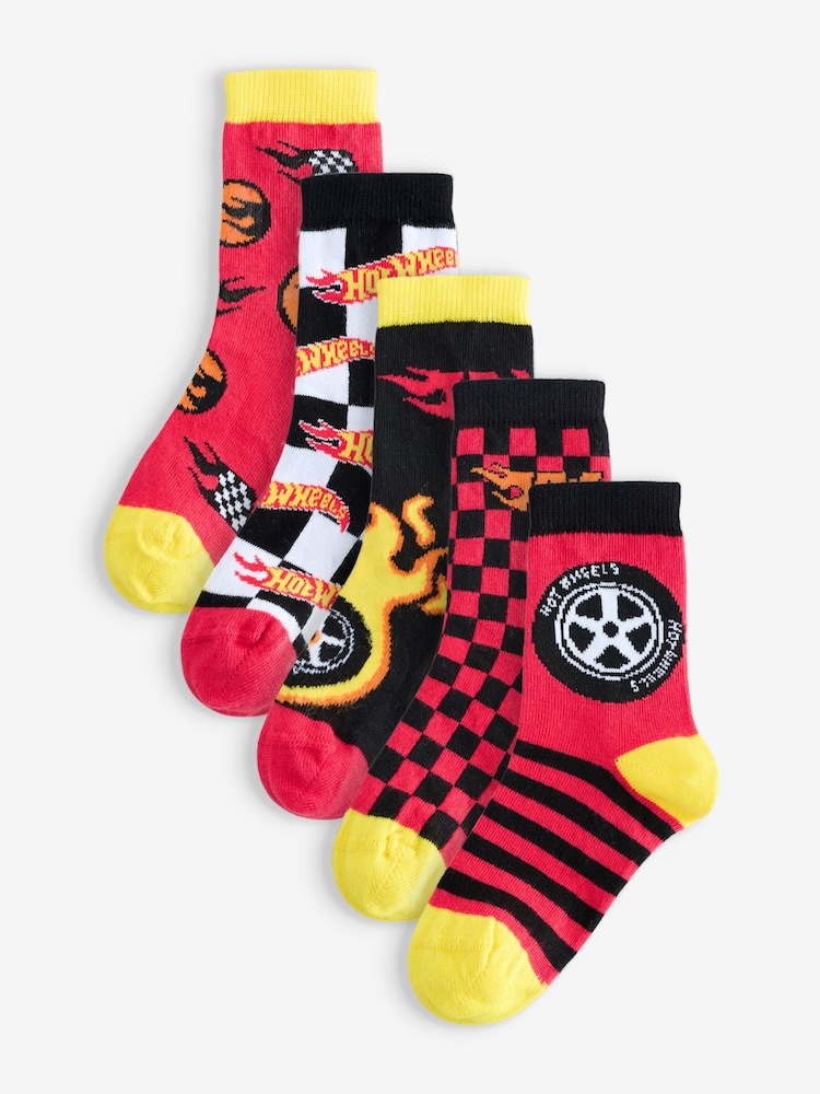 Vanilla Underground Red Calf Socks Set of 5 - Image 1 of 9