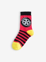 Vanilla Underground Red Calf Socks Set of 5 - Image 4 of 9