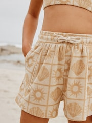 Neutral Sun Towelling Crop Top And Shorts Set (3-16yrs) - Image 4 of 4