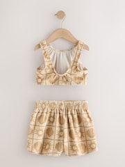 Neutral Sun Towelling Crop Top And Shorts Set (3-16yrs) - Image 6 of 8