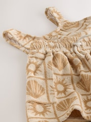 Neutral Sun Towelling Crop Top And Shorts Set (3-16yrs) - Image 7 of 8