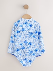 Blue Palm Sunsafe Long Sleeve Swimsuit (3mths-7yrs) - Image 2 of 4