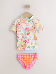Orange Picnic Scene Short Sleeved Frill Sunsafe Set (3mths-10yrs) - Image 6 of 9
