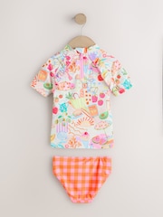 Orange Picnic Scene Short Sleeved Frill Sunsafe Set (3mths-10yrs) - Image 7 of 9