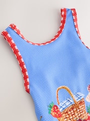 Red/Blue Gingham Picnic Frill Leg Swimsuit (3mths-10yrs) - Image 7 of 8