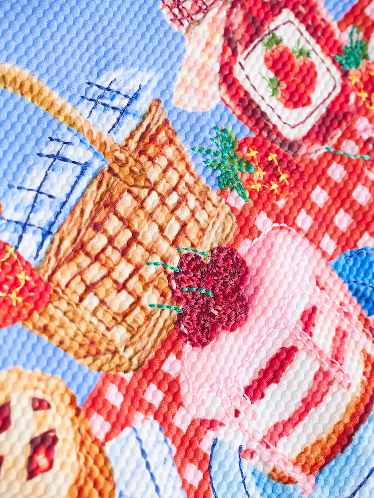 Red/Blue Gingham Picnic Frill Leg Swimsuit (3mths-10yrs) - Image 8 of 8