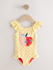 Yellow Apple Polka Dot Frill Swimsuit (3mths-7yrs) - Image 1 of 5