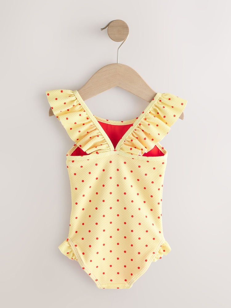 Yellow Apple Polka Dot Frill Swimsuit (3mths-7yrs) - Image 2 of 5