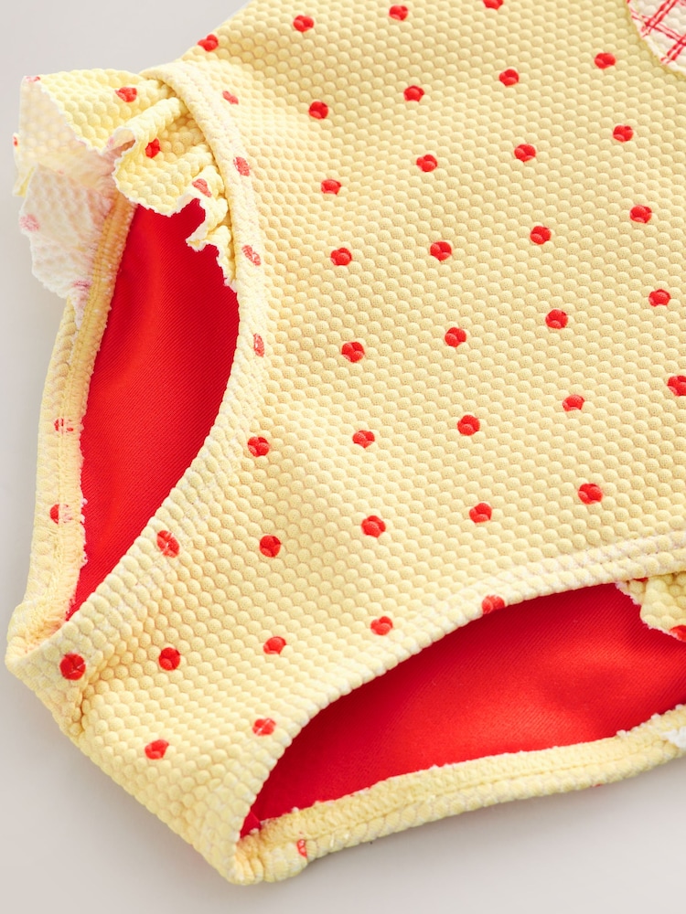 Yellow Apple Polka Dot Frill Swimsuit (3mths-7yrs) - Image 9 of 9
