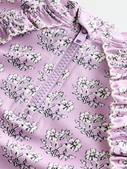 Mauve Purple Ditsy Floral Short Sleeved Frill Sunsafe Set (3mths-10yrs) - Image 4 of 4