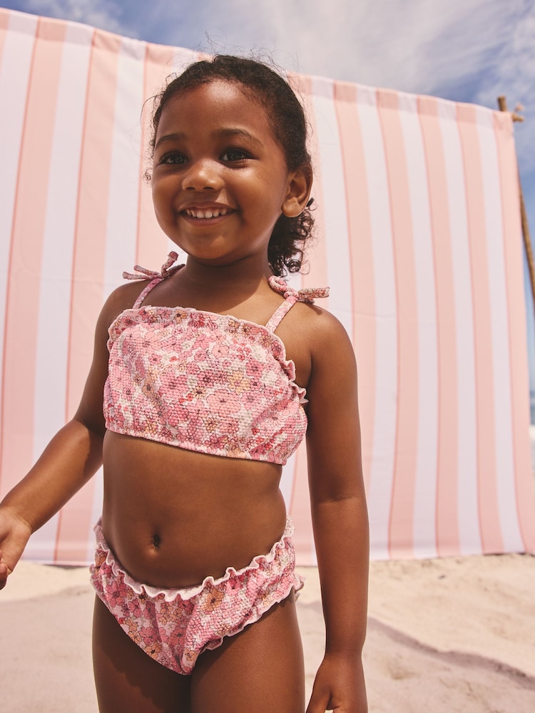 Розовый цветочный принт - Bikini (3mths-7yrs) - Изображение 1 7