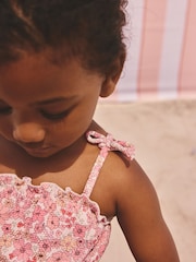 Розовый цветочный принт - Bikini (3mths-7yrs) - Изображение 3 7