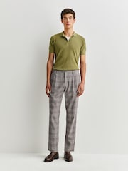 John Smedley Green Belden Short Sleeve Cotton Knit T-Shirt - Image 3 of 8