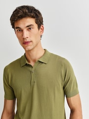 John Smedley Green Belden Short Sleeve Cotton Knit T-Shirt - Image 7 of 8