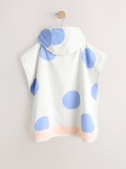 Neutral Polka Dot Slogan Towelling Poncho (9mths-10yrs) - Image 5 of 7