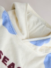 Neutral Polka Dot Slogan Towelling Poncho (9mths-10yrs) - Image 6 of 7