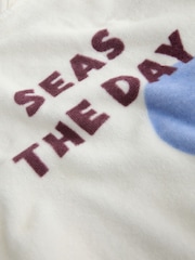 Neutral Polka Dot Slogan Towelling Poncho (9mths-10yrs) - Image 7 of 7