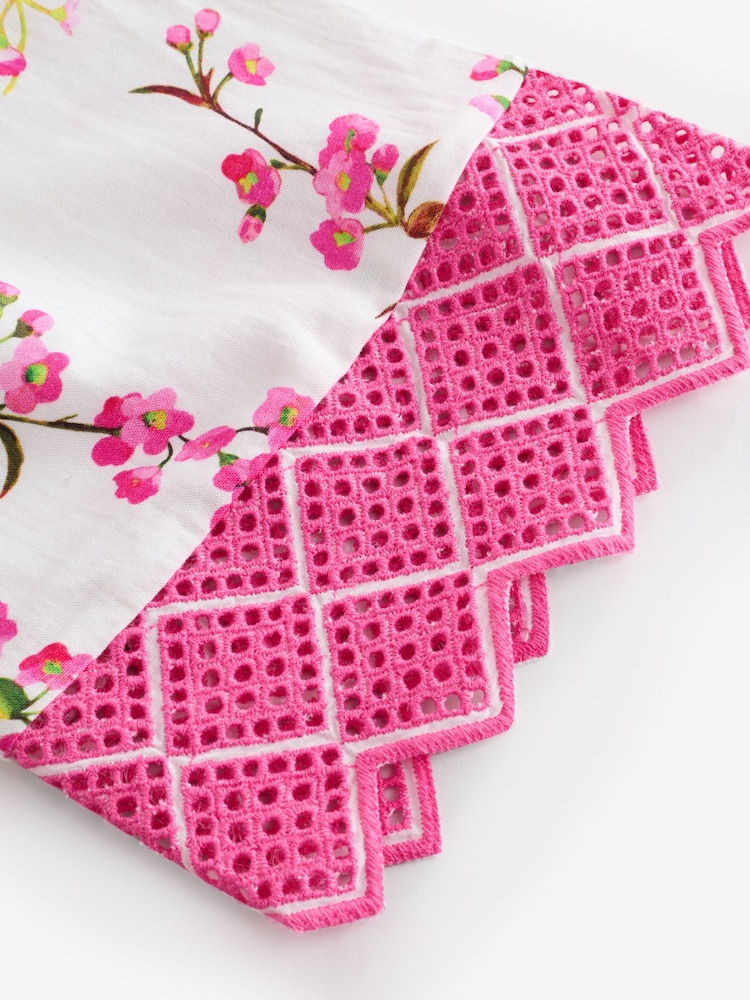 Robe de chambre B by Ted Baker blanc fleuri en mélange coton et viscose - Image 5 de 5