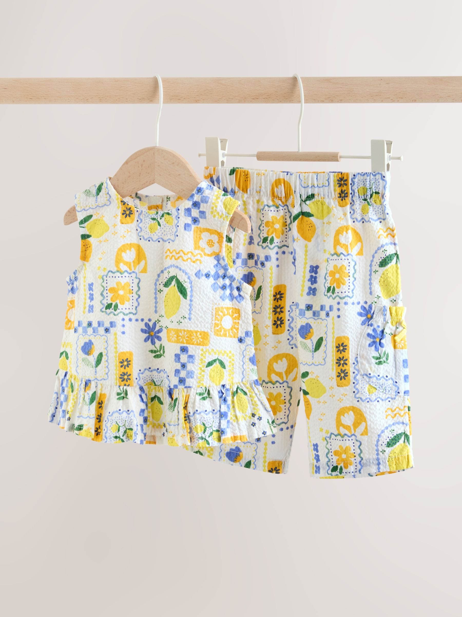 bebe様 Buy Yellow Lemon Baby Woven Top and Trousers Set 2 Piece (0mths