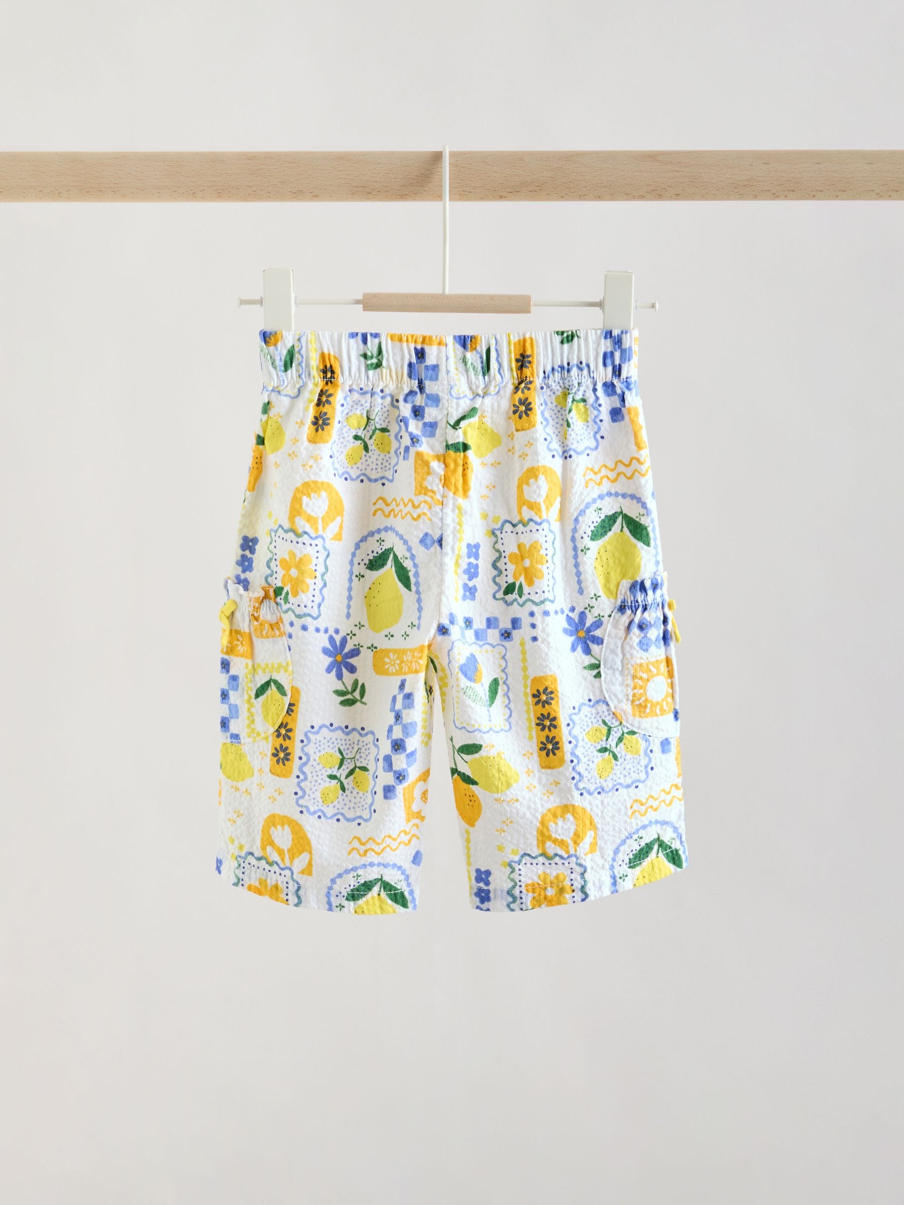Buy Yellow Lemon Baby Woven Top and Trousers Set 2 Piece (0mths