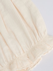 White Woven Baby Top and Shorts 2 Piece Set (0mths-2yrs) - Image 12 of 12