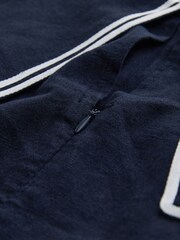 Navy with Ecru Tipping Sailor Collar Mini Dress with Linen - Image 8 of 9