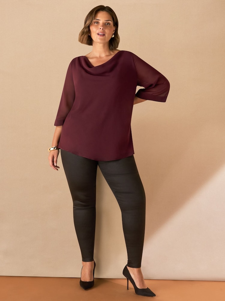 Live Unlimited Black Curve Coated Black Jeggings - Image 1 of 3
