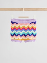 Multi Stripe Knitted Top and Shorts Baby Set 2 Piece (0mths-2yrs) - Image 7 of 14