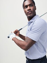 Peter Millar Grey Albatros Cotton Blend Golf Polo Shirt - Image 4 of 6