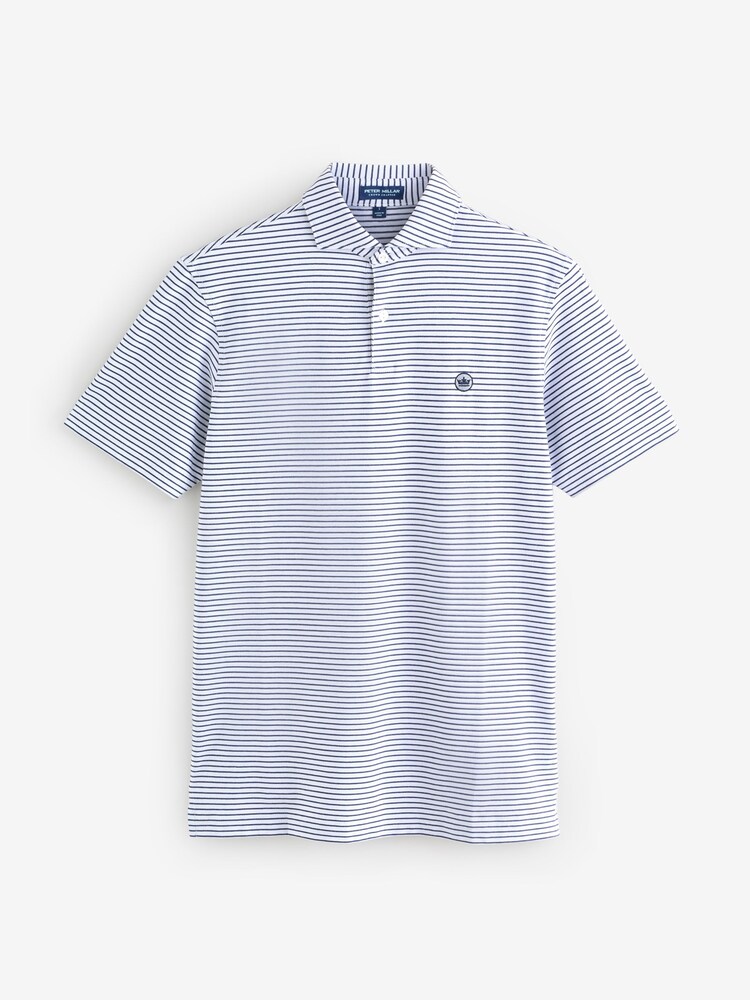 Peter Millar Grey Albatros Cotton Blend Golf Polo Shirt - Image 6 of 6