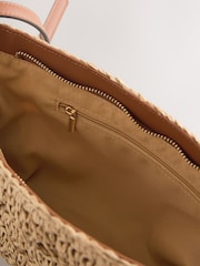 Dabīgs - Rafijas efekta plecu soma - Attēls 8 no 8