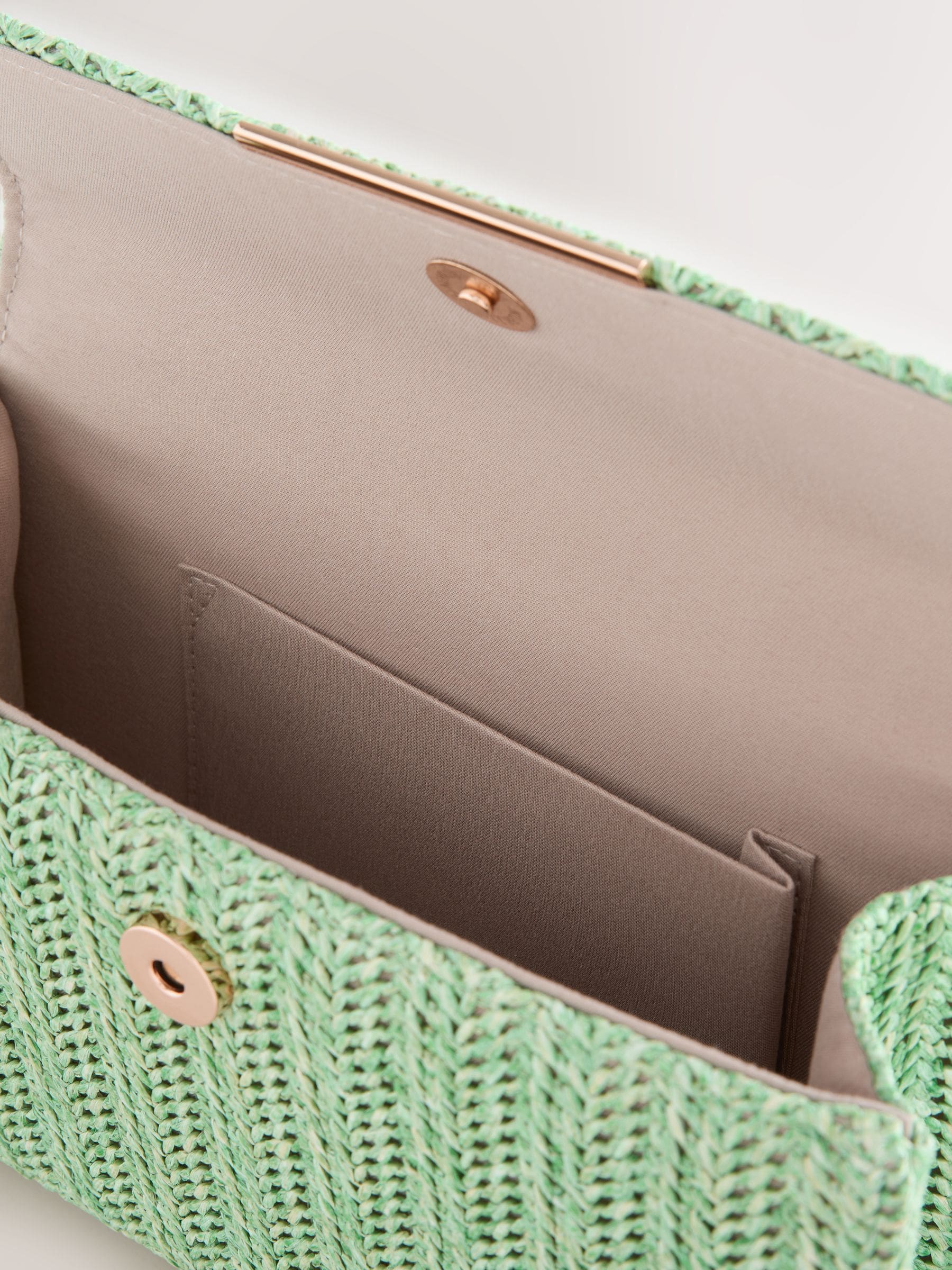 Buy Green Raffia-Effect Top Handle Bag from Next USA