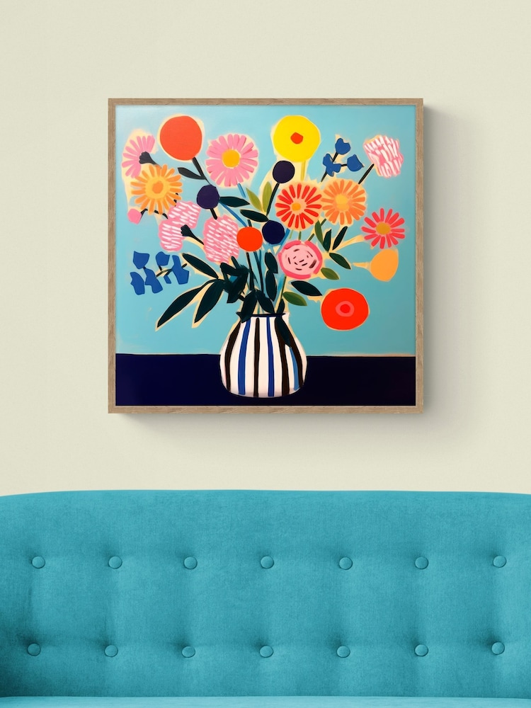 Artko Birch Floral Print Flourish By Lazar Studio Framed Art - Image 1 of 3
