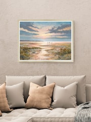 Artko Champagne Sea Breeze Stroll By Michael Sanders Framed Art - Image 1 of 3