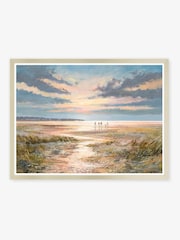 Artko Champagne Sea Breeze Stroll By Michael Sanders Framed Art - Image 2 of 3