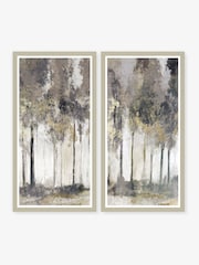 Artko Set of 2 Taupe Tales Of the Timber By H Dawson Framed Arts - Image 2 of 3