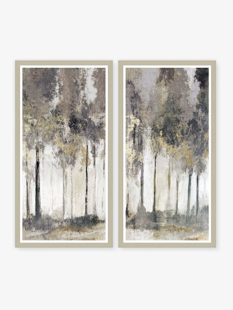 Artko Set of 2 Taupe Tales Of the Timber By H Dawson Framed Arts - Image 2 of 3
