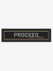 Artko Black Proceed with Caution Framed Art - Image 2 of 3