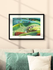 Artko Black Green Valley By Debbie Lush Framed Art - Image 1 of 3