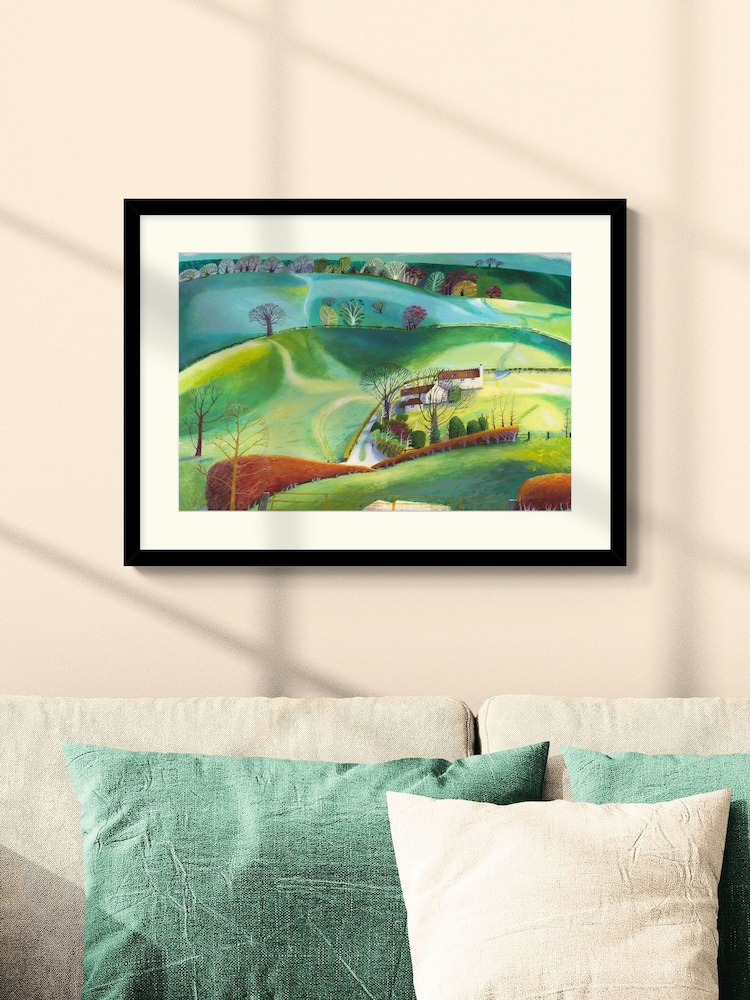 Artko Black Green Valley By Debbie Lush Framed Art - Image 1 of 3