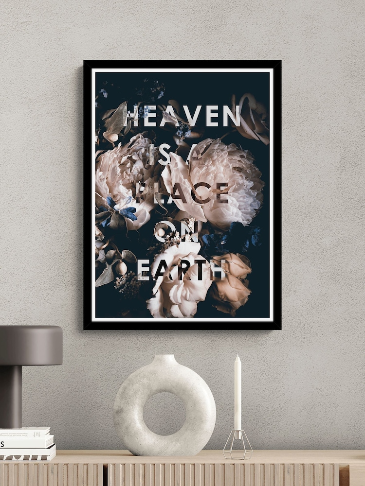 Artko Black Heaven is a Place on Earth By Design Fabrikken Framed Art - Image 1 of 3