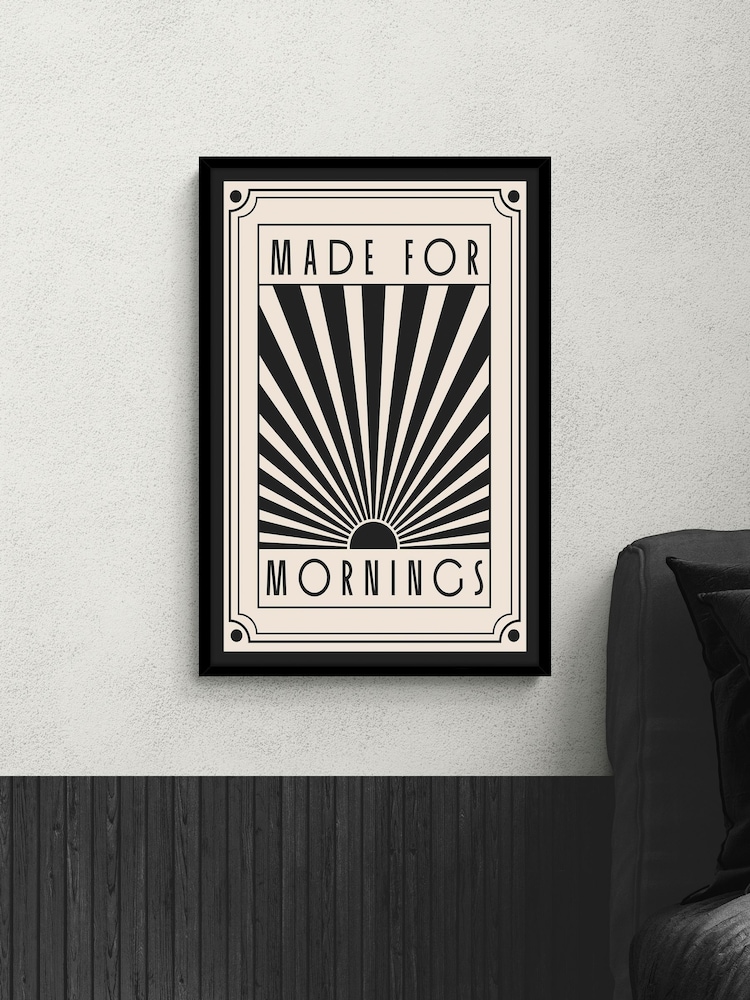 Artko Black Made For Mornings Designs Framed Art - Image 1 of 4